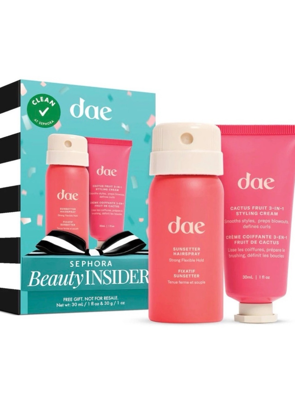 dae beauty insider 2 piece set- sunsetting spray & styling cream